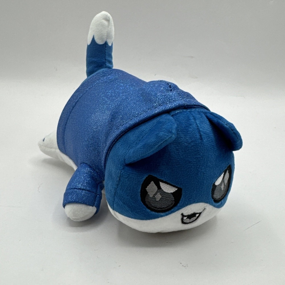 2024 Aphmau Meemeows Large Push 6" Mystery Cat WOLF EIN Blue Hoodie